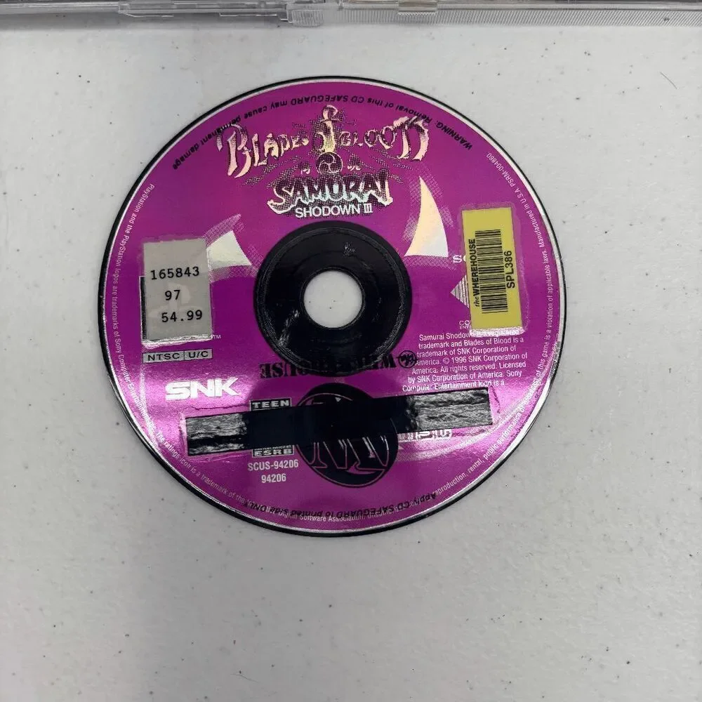 Samurai Showdown III 3 Blades of Blood (PlayStation PS1) Complete w/ Manual‎ CIB